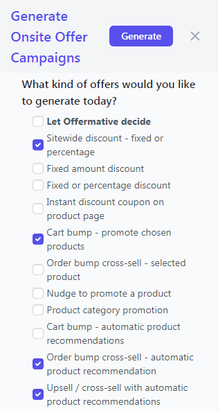 Generate offer campaigns