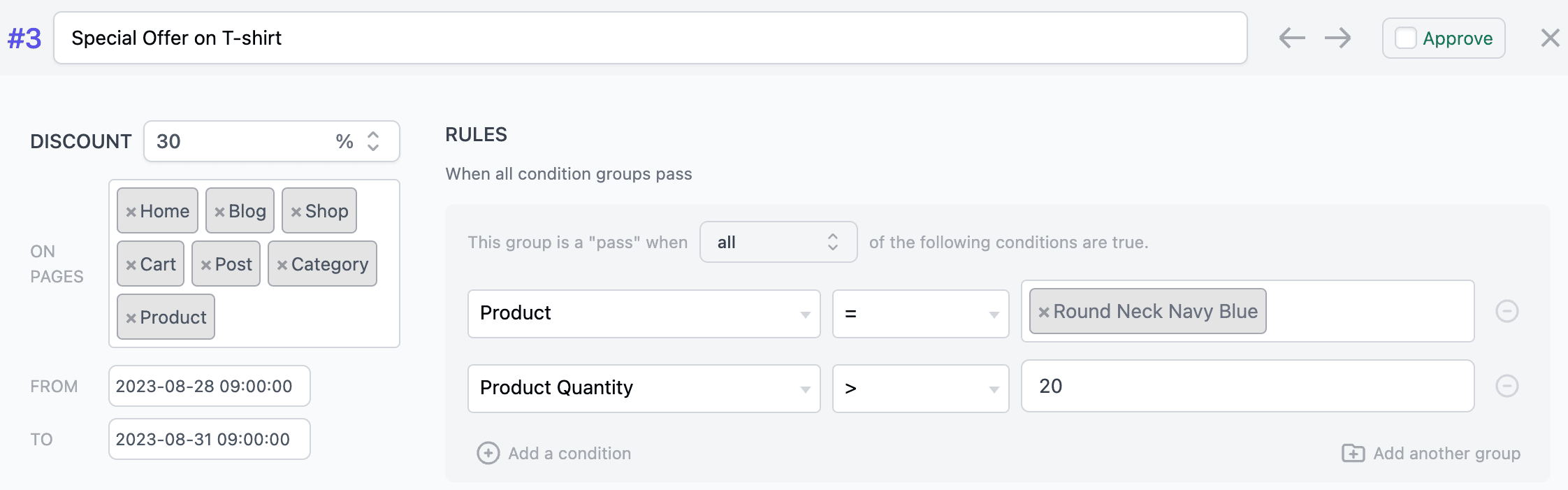 bulk discount per product variation rule